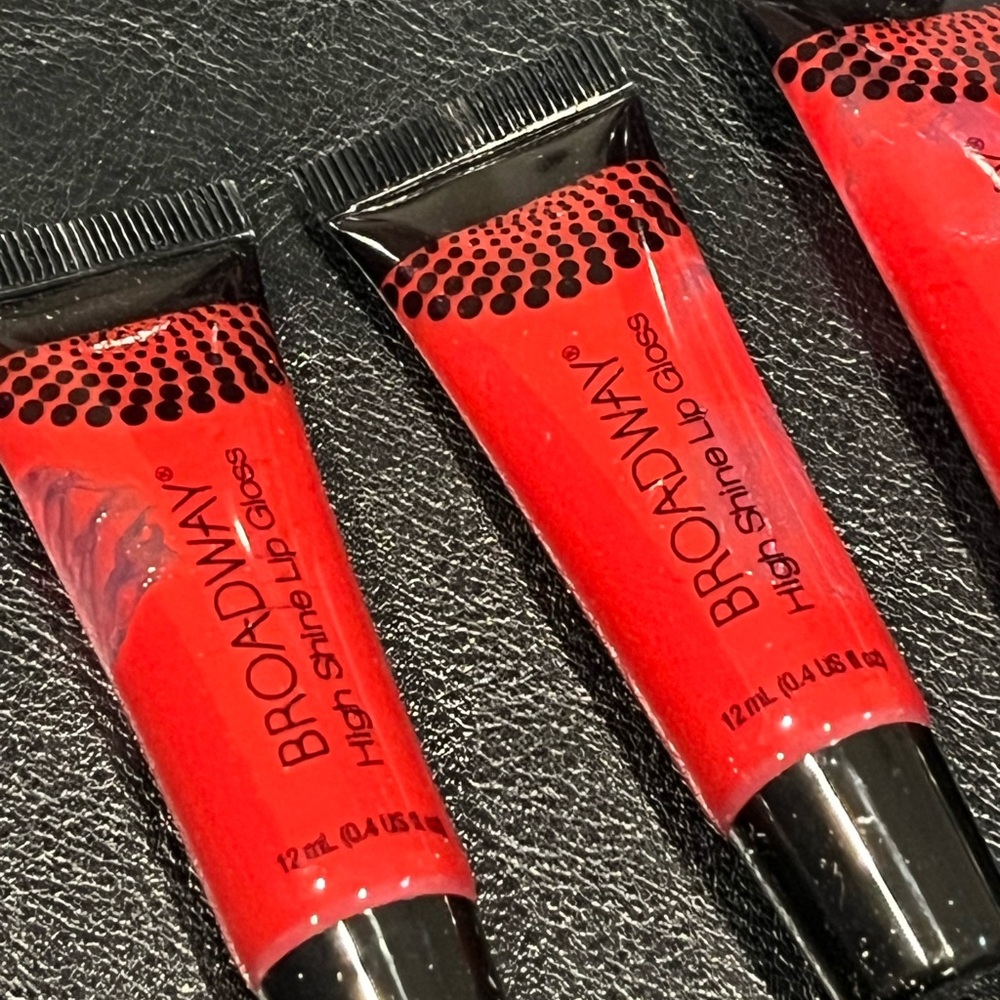 Broadway Sexy Flapper Red Lip Gloss Set of 3 vibrant lips - Picture 2 of 5